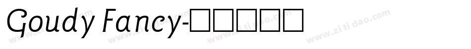Goudy Fancy字体转换